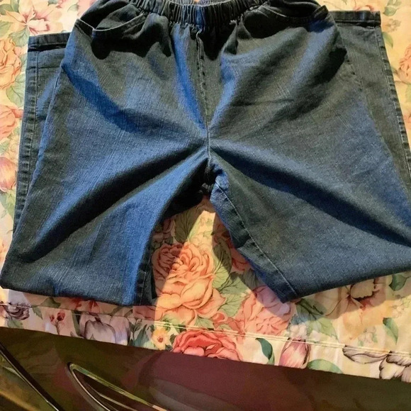 Chic Dark Blue Ladies Jeans Size 12P - Picture 3 of 6
